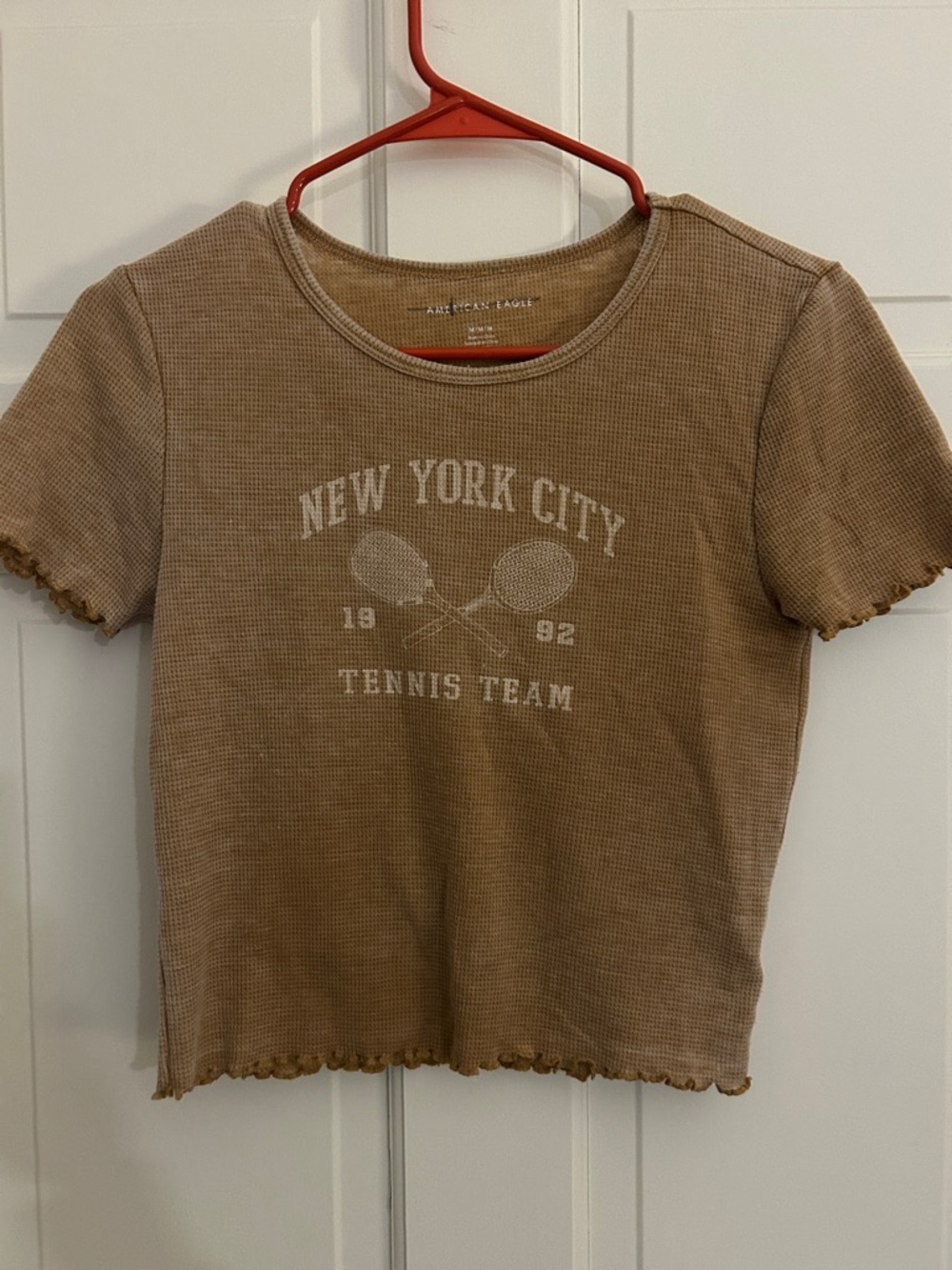 American Eagle Outfitters Brown New York City Tennis Team Short Sleeve Tee